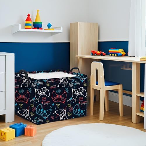 Rectangular Game Basket for Boys Kids Baby Storage Basket Storage Bin Organizer - Image 4