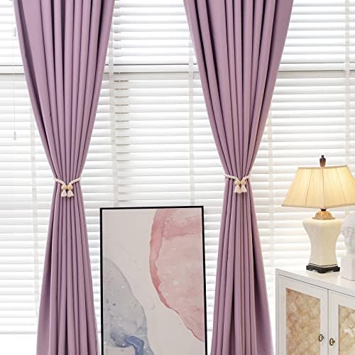 NICEEC 4 Pack Wooden Ball Magnetic Curtain Tiebacks Boho Home Decor Drape Tie - Image 5