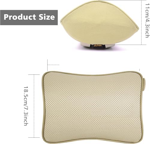 Aukee Car Headrest Pillow Memory Foam Car Neck Pillow Soft Leather Headrest - Image 6