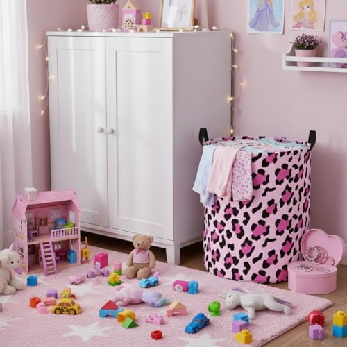 Baby Laundry Basket Baby Nursery Hamper Kids Laundry Basket Toy Storage Bin - Image 6