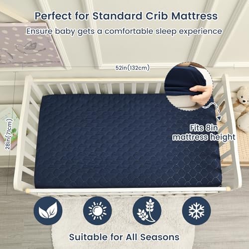 david's kids 2 Pack 52''x28'' Waterproof Crib Mattress Protector Pad Cover - Image 3