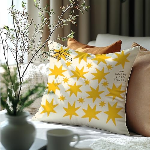 You Can Do Hard Things Affirmation Boho Pillow Cover 18x18, Inspirational - Image 6
