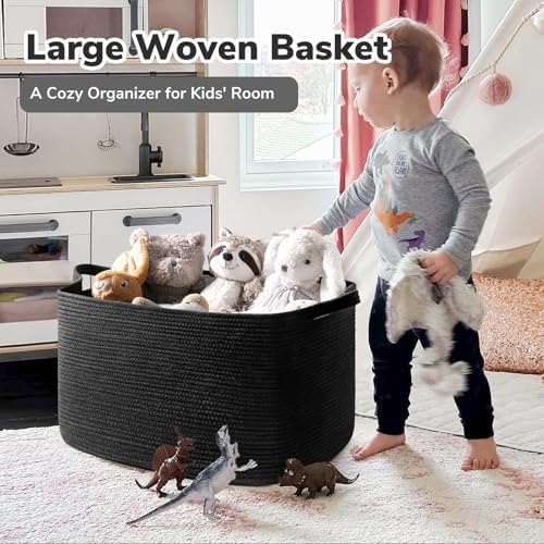 Goodpick 85L Large Woven Rope Blanket Basket - Image 2