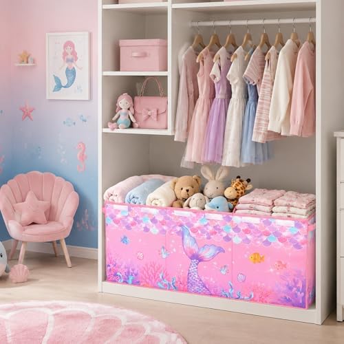 Toy Box with Adjustable Divider Large Toy Chest Storage - Image 4