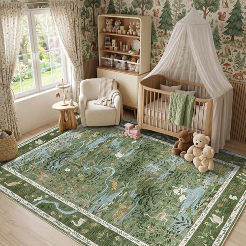 Jungle Animal Print 3x5 Washable Rug - Image 3