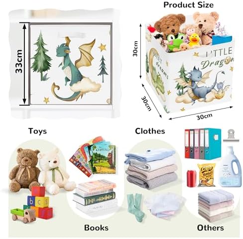 Clastyle 11.8" Dinosaur Storage Basket Set of 3 - Image 2