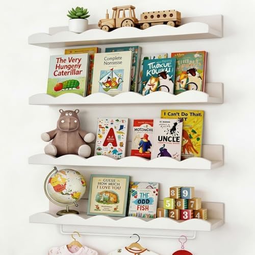 Fixwal Nursery Shelves, 16.5 Inch Floating Bookshelves by Fixwal