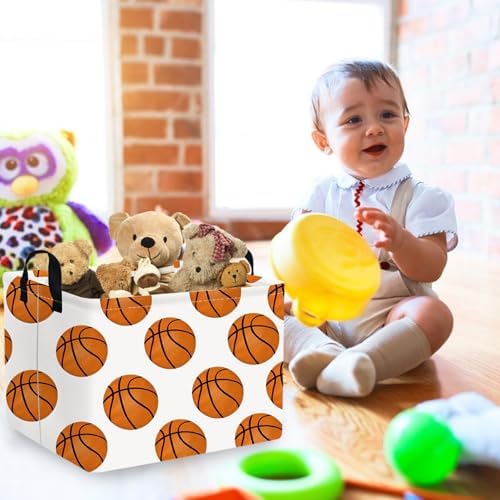 FXOLCSHE Rectangular Basketball Basket, Canvas Basketball Laundry Basket - Image 5