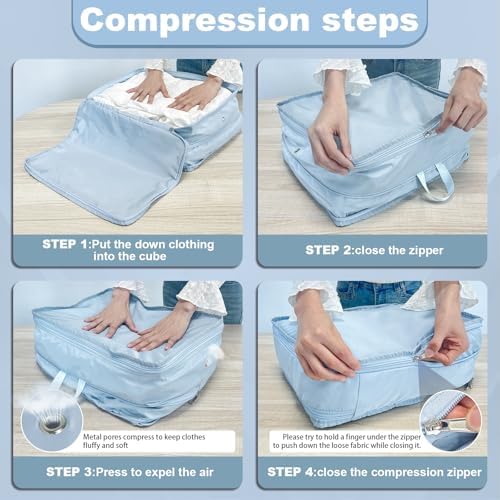 Packing Cubes for Travel Packing Organizers Compression Travel Cubes - Image 6