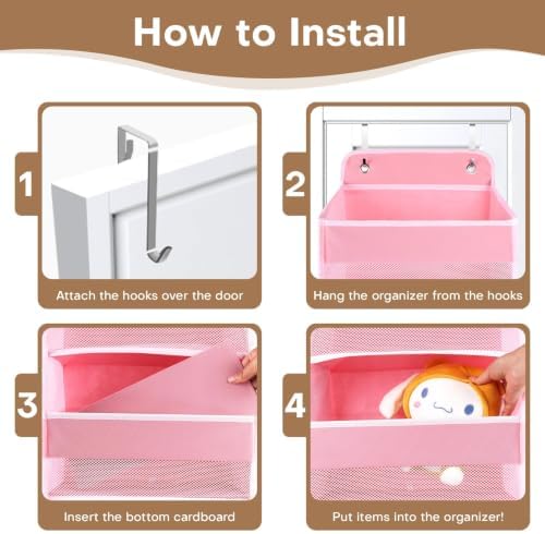 Over the Door Organizer, 5 Large Pocket Hanging Storage - Image 5