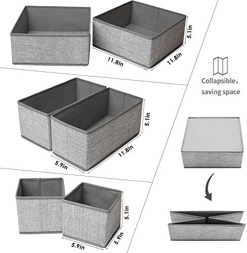 Criusia Foldable Underwear Drawer Organizer, Closet Dividers, Storage Box - Image 4