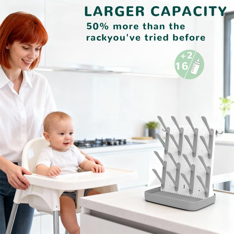 Baby Bottle Drying Rack, Vertical Space Saving Bottle Dryer - Image 4