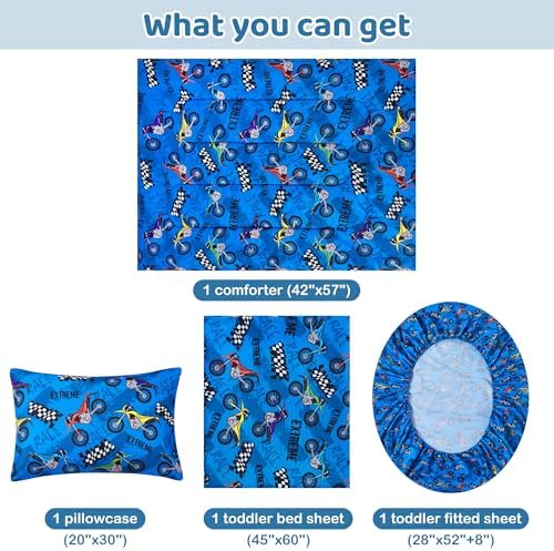 lasoftan Toddler Bedding Set, Toddler Bed Comforter Sets - Image 4