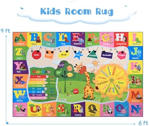 BENRON 4x6 Kids Rug for Playroom Classroom, Fun Play Mat - Image 2
