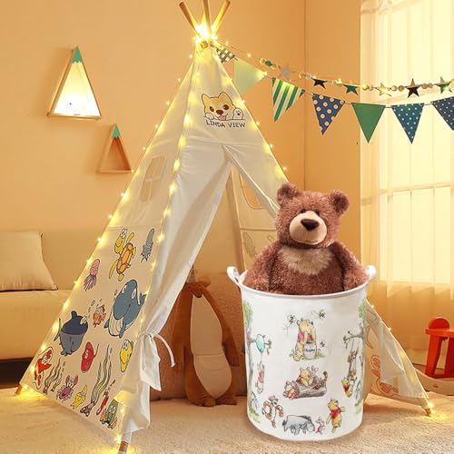 Oval Cute Bear Nursery Storage Basket - Image 2