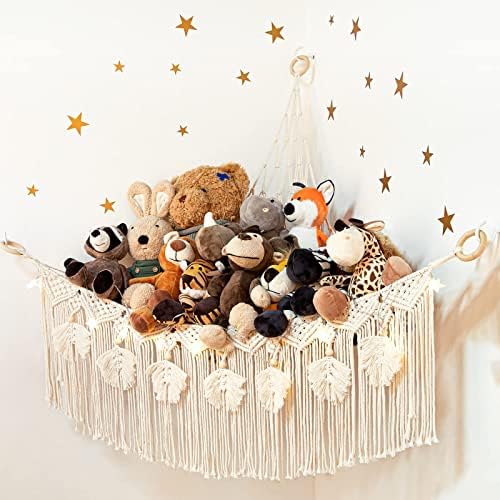 Macrame Stuffed Animal Storage by ANROYE