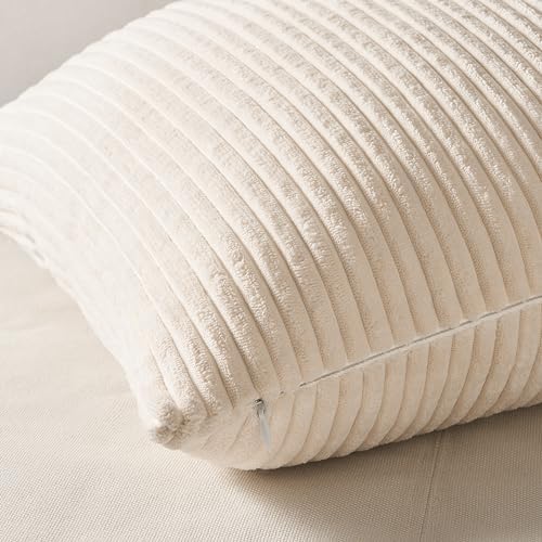 Topfinel 4 Packs Neutral Decorative Throw Pillows Covers 26x26 Inch - Image 2