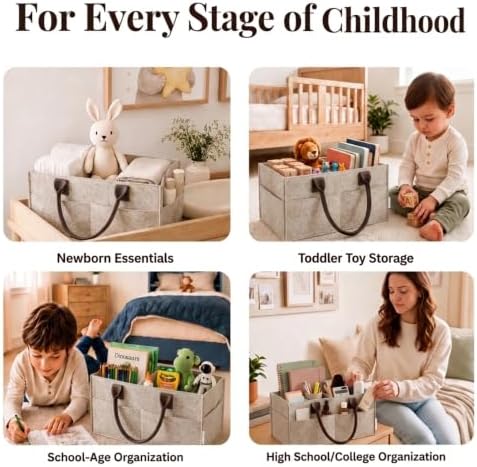 Felt Diaper Caddy Organizer, Nursery & Car Organizer - Image 5