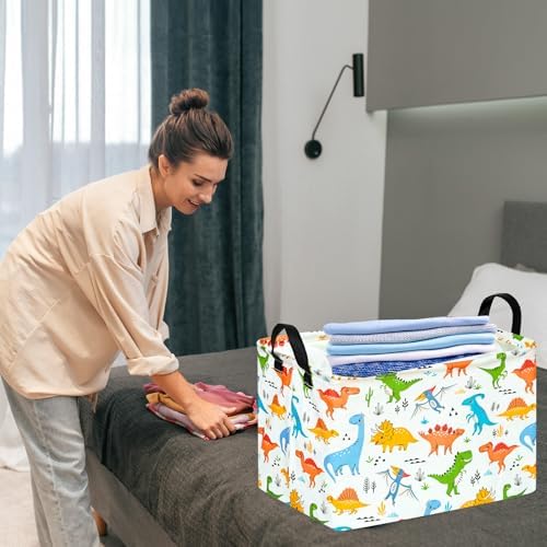 Dinosaur Patter Gift Storage Basket Rectangle Storage Organizer - Image 4