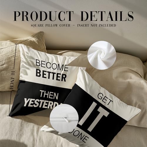 Motivational Throw Pillow Covers 18x18 Set of 2, Inspirational Gifts, - Image 6