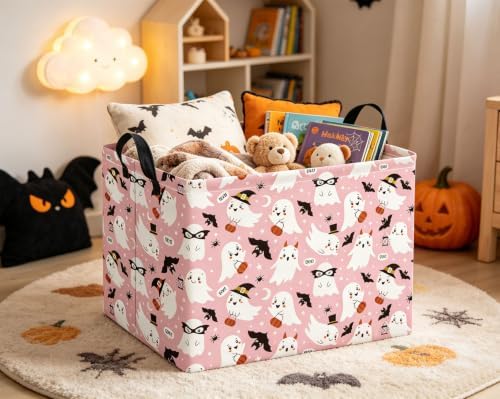 Rectangular Halloween Basket for Boys and Girls Kids Trick or Treat Pumpkin - Image 4