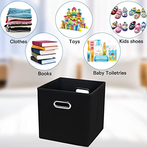 STOREONE Black Fabric Storage Bins Cubes Baskets Containers- - Image 3