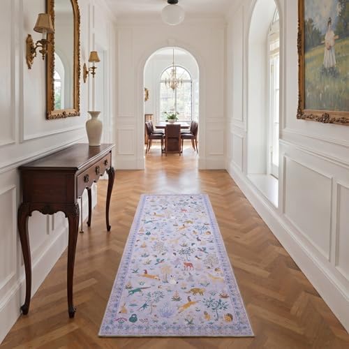 BESBLEE 2X6 Washable Kitchen Runner Rug, Animal Non Slip by BESBLEE