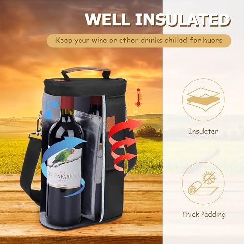 Tirrinia 2 Bottle Wine Cooler Tote Carrier - Image 4