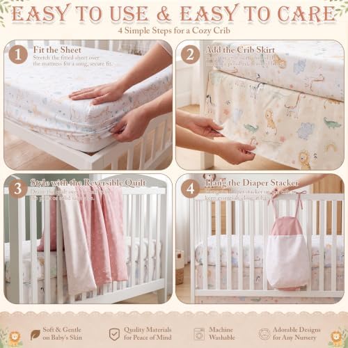 Hahafelt 4 Pieces Crib Bedding Set - Image 6