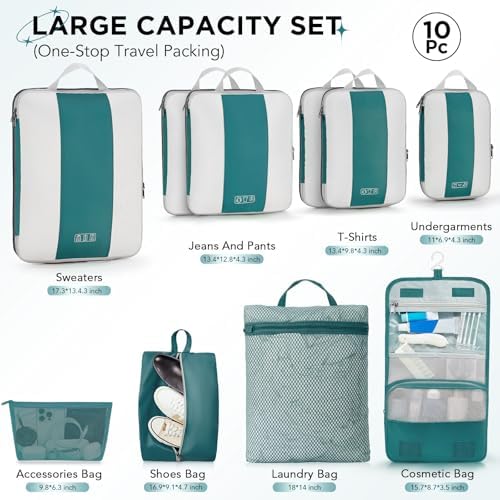OlarHike 10 Set Compression Packing Cubes - Image 2