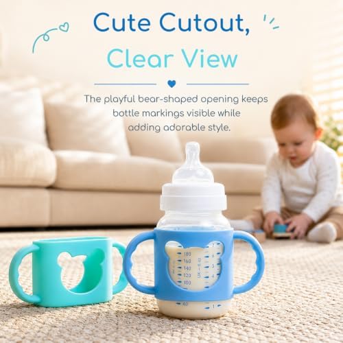Silicone Bottle Handles for Wide-Neck Glass & Plastic Bottles, Transitional - Image 5