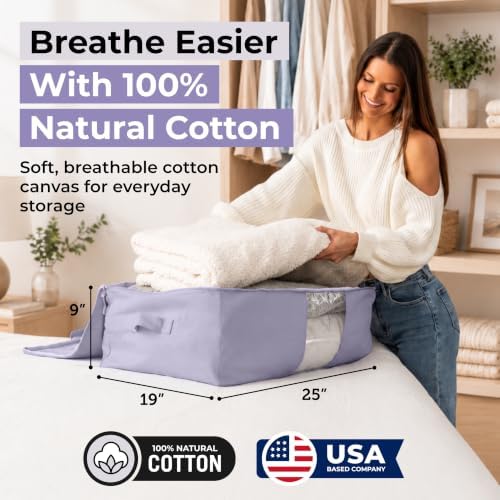 Soft Canvas Storage Bags with Zipper. Thick Breathable - Image 2