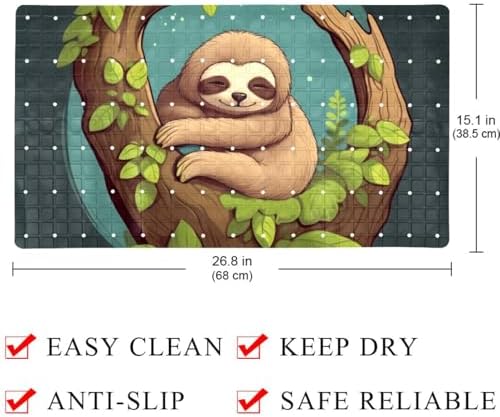 Non Slip Shower Mat Bathtub Mat 15.1x26.8 Inch, Quick Dry Bath Mat - Image 4