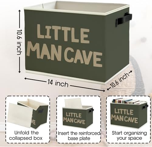 Little Man Cave Boys Storage Bins Box - Image 6