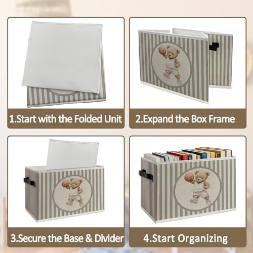 Basketball Bear Nursery Foldable Storage Bins Box - Image 5