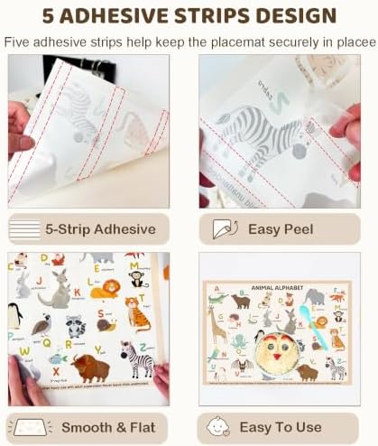 Disposable Placemats for Baby & Toddlers, 45 Pack Baby Disposable Placemats for - Image 5