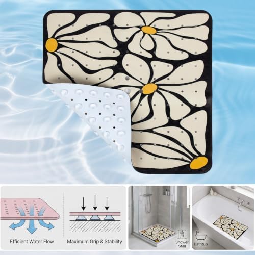 Square Shower Mat Non Slip 21x21 Inch - Image 5