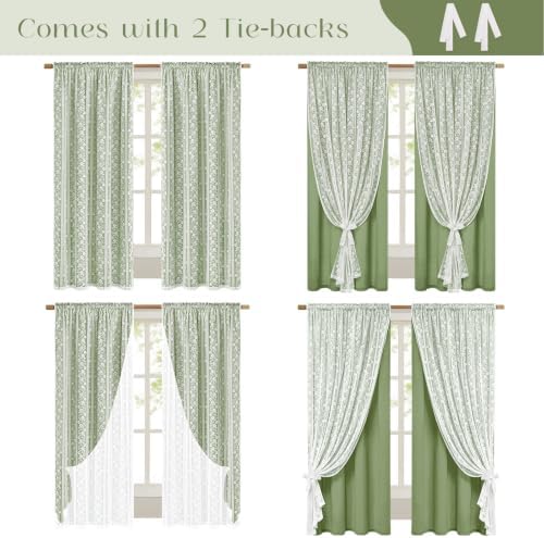 ASPMIZ Linen Curtains for Living Room Double Layer Curtains - Image 3