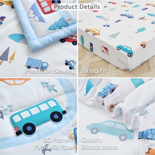 3-Piece Crib Bedding Set for Boys Girls - Image 5