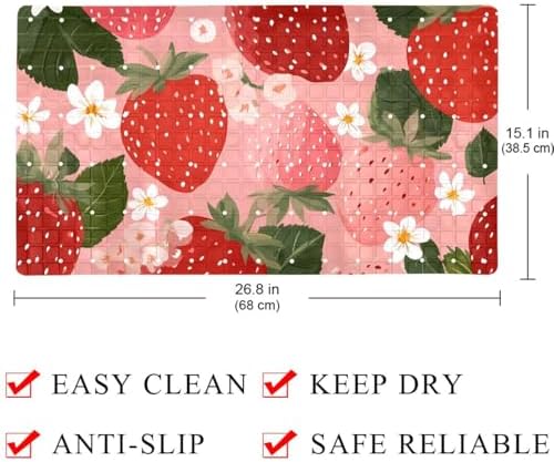 Non Slip Shower Mat Bathtub Mat 15.1x26.8 Inch, Quick Dry Bath Mat - Image 4