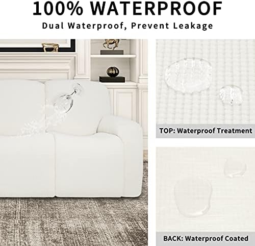 Easy-Going 100% Dual Waterproof Recliner Sofa Cover, 8-Pieces Stretch Relining - Image 3