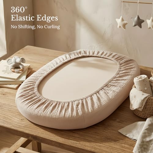 Niceye Muslin Bassinet Sheets 3-Pack - Image 5