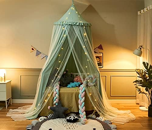 VETHIN Bed Canopy Double Layer Princess Round Dome Dreamy Mosquito Net Bedding - Image 4