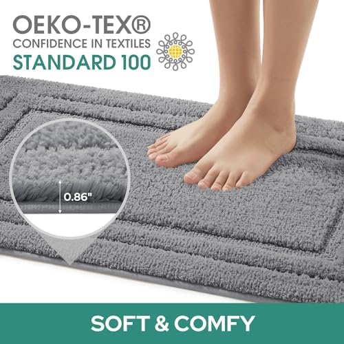 HOMEIDEAS Bathroom Rugs Sets 2 Piece, Super Soft and Absorbent Non Slip - Image 3