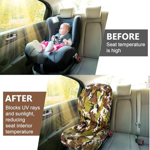 Bbto 2 Pcs Car Seat Sun Shade Covers Baby Heat Protector - Image 3