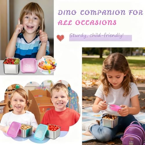 Tanjiae 6-Pack Small Stainless Steel Snack Containers - Image 7