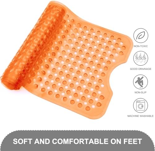 TEESHLY Bath Tub Shower Mat, Non Slip Bathtub Floor Liner Mats - Image 4