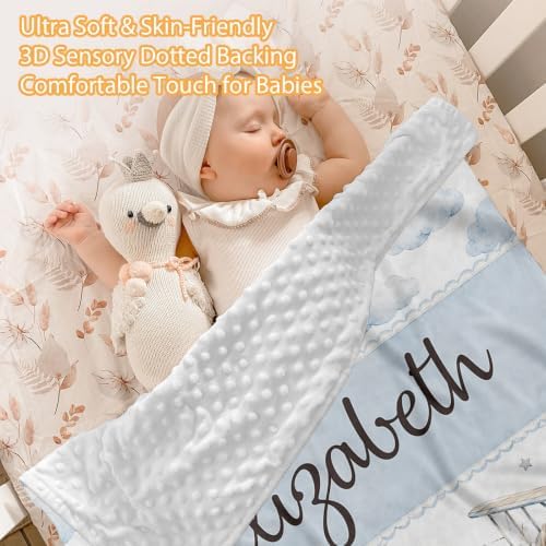 Custom Baby Girl Minky Crib Bedding Set, Air Balloon Bedding 3 Pcs Set - Image 2