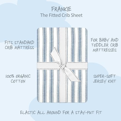 Butterblu Frankie Fitted Crib Sheet 100% Organic Cotton - Image 2