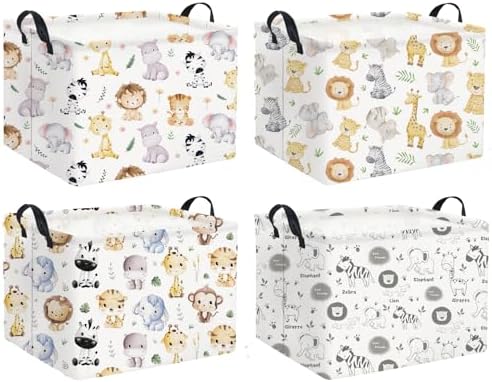 Rectangular Animal Basket Baby Kids Storage Basket by HIYAGON